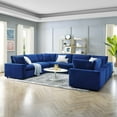 thumbnail image 1 of Modway Commix Down Filled Overstuffed Performance Velvet 8-Piece Sectional Sofa in Navy, 1 of 10