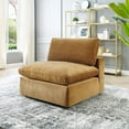 thumbnail image 1 of Modway Commix Down Filled Overstuffed Performance Velvet Armless Chair in Cognac, 1 of 8