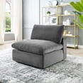 thumbnail image 1 of Modway Commix Down Filled Overstuffed Performance Velvet Armless Chair in Gray, 1 of 8