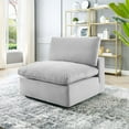thumbnail image 1 of Modway Commix Down Filled Overstuffed Performance Velvet Armless Chair in Light Gray, 1 of 8