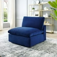 thumbnail image 1 of Modway Commix Down Filled Overstuffed Performance Velvet Armless Chair in Navy, 1 of 8