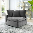 thumbnail image 1 of Modway Commix Down Filled Overstuffed Performance Velvet Corner Chair in Gray, 1 of 7