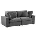 thumbnail image 1 of Modway Commix Down Filled Overstuffed Performance Velvet Loveseat in Gray, 1 of 8