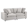thumbnail image 1 of Modway Commix Down Filled Overstuffed Performance Velvet Loveseat in Light Gray, 1 of 5