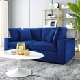 thumbnail image 1 of Modway Commix Down Filled Overstuffed Performance Velvet Loveseat in Navy, 1 of 5