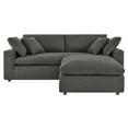 thumbnail image 1 of Modway Commix Upholstered Fabric & Solid Wood Sectional Sofa in Gray, 1 of 8