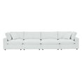 thumbnail image 1 of Modway Commix Down Filled Overstuffed Vegan Leather 4-Seater Sofa in White, 1 of 10