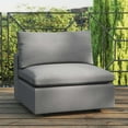 thumbnail image 1 of Modway Commix Overstuffed Outdoor Patio Armless Chair in Charcoal, 1 of 7