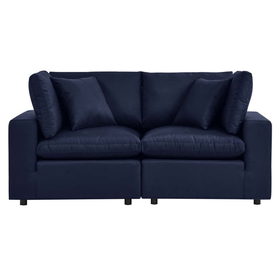Modway Commix Outdoor Patio Overstuffed Outdoor Patio Loveseat, Multiple Colors