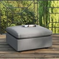 thumbnail image 1 of Modway Commix Overstuffed Outdoor Patio Ottoman in Charcoal, 1 of 4