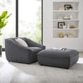 thumbnail image 1 of Modway Comprise 2-Piece Modern Fabric Living Room Set in Charcoal, 1 of 10