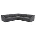 thumbnail image 1 of Modway Comprise 5-Piece Sectional Sofa in Charcoal, 1 of 10
