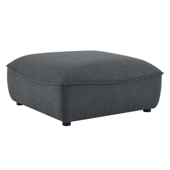 Modway Comprise Sectional Sofa Ottoman in Charcoal