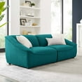 thumbnail image 1 of Modway Comprise Modular Upholstered Outdoor Loveseat - Teal, 1 of 3