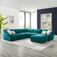 thumbnail image 1 of Modway Comprise Sectional Sofa, Teal Fabric, 1 of 3