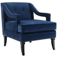 thumbnail image 1 of Modway Concur Button Tufted Performance Velvet Armchair in Navy, 1 of 4