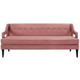 thumbnail image 1 of Modway Concur Button Tufted Performance Velvet Sofa in Dusty Rose, 1 of 5