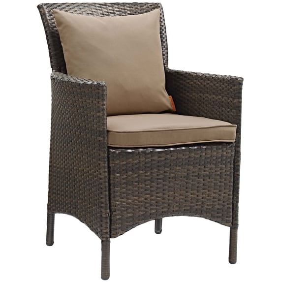 Modway Conduit Outdoor Patio Wicker Rattan Dining Armchair, Multiple Colors