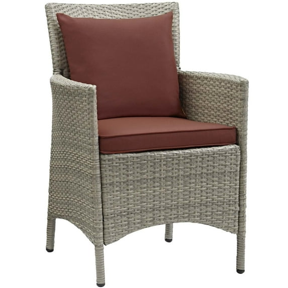 Modway Conduit Outdoor Patio Wicker Rattan Dining Armchair, Multiple Colors
