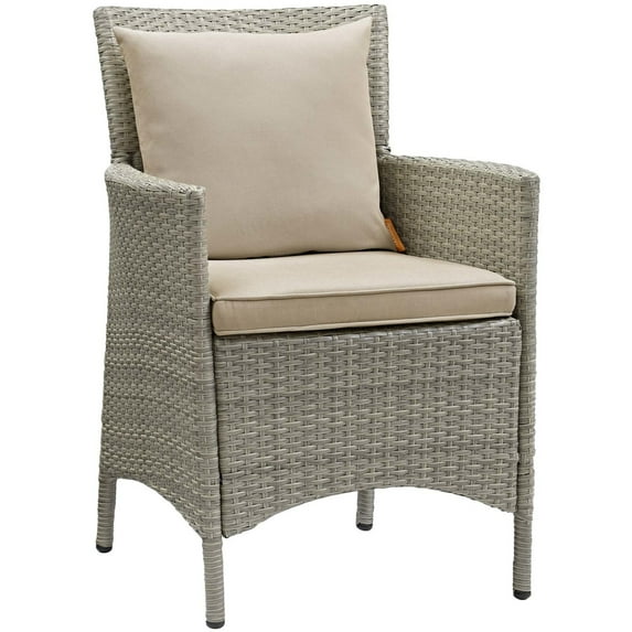 Modway Conduit Outdoor Patio Wicker Rattan Dining Armchair, Multiple Colors
