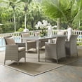thumbnail image 1 of Modway Conduit 7 Piece Outdoor Patio Wicker Rattan Dining Set in Light Gray Beige, 1 of 6