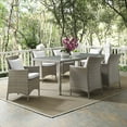 thumbnail image 1 of Modway Conduit 7 Piece Outdoor Patio Wicker Rattan Dining Set in Light Gray White, 1 of 6