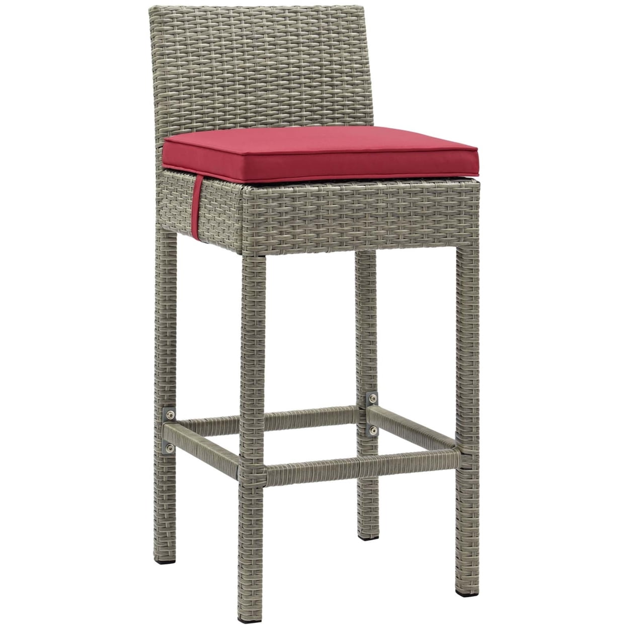 Modway Conduit Outdoor Patio Wicker Rattan Bar Stool, Multiple Colors ...