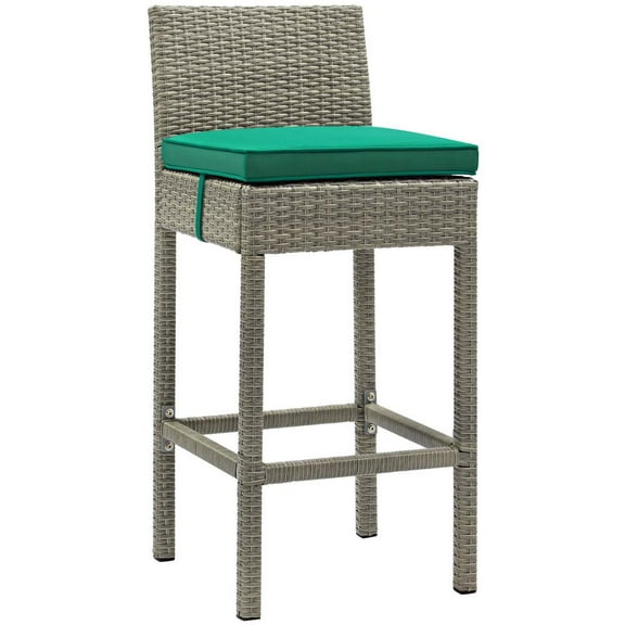Modway Conduit Outdoor Patio Wicker Rattan Bar Stool, Multiple Colors