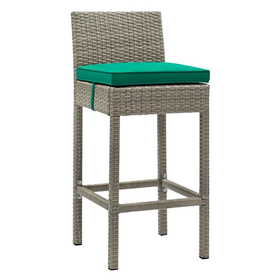 Modway Conduit Outdoor Patio Wicker Rattan Bar Stool, Multiple Colors