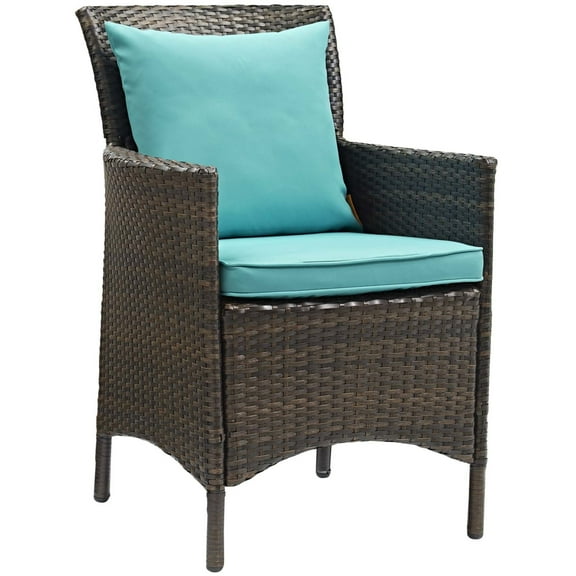 Modway Conduit Outdoor Patio Wicker Rattan Dining Armchair, Multiple Colors
