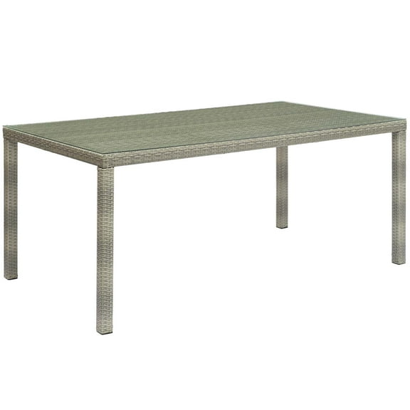 Modway Conduit Outdoor Patio 70" Wicker Rattan Dining Table, Multiple Colors