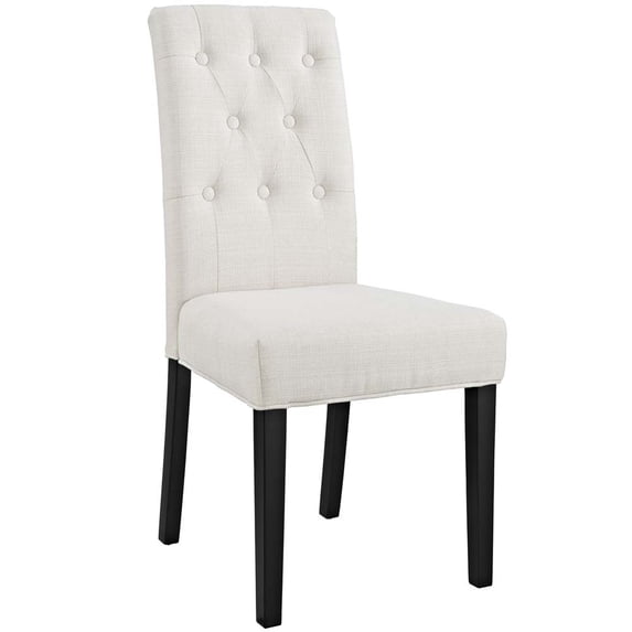 Modway Confer 19.5" Modern Fabric Dining Side Chair in Beige