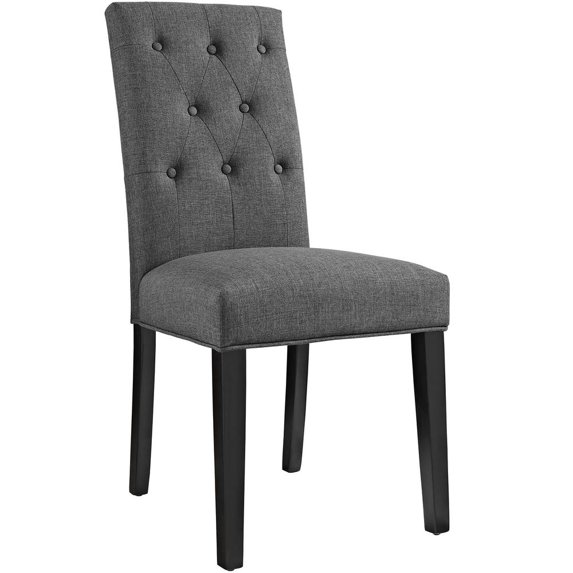 Modway Confer Dining Fabric Side Chair in Gray