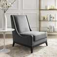 thumbnail image 1 of Modway Confident Upholstered Performance Velvet Lounge Chair in Gray, 1 of 7