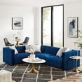 thumbnail image 1 of Modway Conjure Channel Tufted Performance Velvet 4-Piece Sectional in Gold Navy, 1 of 10