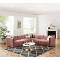thumbnail image 1 of Modway Conjure Channel Tufted Performance Velvet 5-Piece Sectional in Gold Dusty Rose, 1 of 10