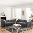 thumbnail image 1 of Modway Conjure Channel Tufted Performance Velvet 5-Piece Sectional in Gold Gray, 1 of 10