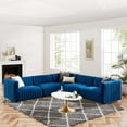 thumbnail image 1 of Modway Conjure Channel Tufted Performance Velvet 5-Piece Sectional in Gold Navy, 1 of 10