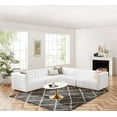 thumbnail image 1 of Modway Conjure Channel Tufted Performance Velvet 5-Piece Sectional in Gold White, 1 of 10