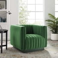 thumbnail image 1 of Conjure Channel Tufted Performance Velvet Accent Armchair, 1 of 3