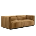 thumbnail image 1 of Conjure Channel Tufted Performance Velvet Loveseat-EEI-5764-BLK-COG, 1 of 6