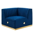 thumbnail image 1 of Conjure Channel Tufted Performance Velvet Right Corner Chair, 1 of 6