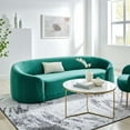 thumbnail image 1 of Modway Contessa Performance Velvet Sofa in Teal, 1 of 8