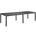 thumbnail image 1 of Modway Convene 114" Aluminum and Rattan Patio Dining Table in Espresso, 1 of 2