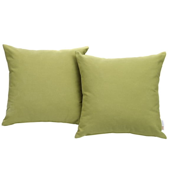Modway Convene 2 Piece Outdoor Patio Pillow Set in Peridot
