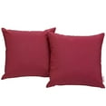 thumbnail image 1 of Modway Convene 2 Piece Outdoor Patio Pillow Set in Red, 1 of 3