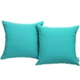 thumbnail image 1 of Modway Convene 2 Piece Outdoor Patio Pillow Set in Turquoise, 1 of 3