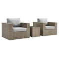 thumbnail image 1 of Modway Convene 3-Piece Outdoor Patio Furniture Set in Cappuccino Gray, 1 of 10