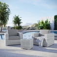 thumbnail image 1 of Modway Convene 3-Piece Outdoor Patio Set in Light Gray Gray, 1 of 10