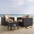 thumbnail image 1 of Modway Convene 3 Piece Set Outdoor Patio with Fire Pit in Espresso Mocha, 1 of 8